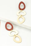 Trio link hoop earrings