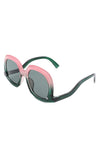 Women Round Oversize Geometric Fashion Sunglasses