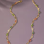 Multi color gem butterfly delicate collar necklace