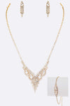 Cubic Rhinestone 3 PC Necklace Set