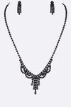 3 PC Evening Rhinestone Necklace Set