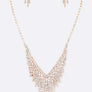 Fringe Rhinestone Necklace Set