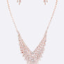 Fringe Rhinestone Necklace Set