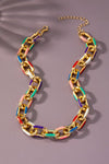 Lightweight chunky chain with enamel colors