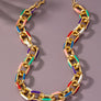 Lightweight chunky chain with enamel colors