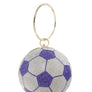 Full Rhinestone Soccer Ball Clutch