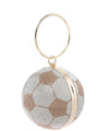 Full Rhinestone Soccer Ball Clutch