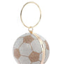 Full Rhinestone Soccer Ball Clutch