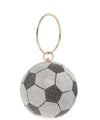 Full Rhinestone Soccer Ball Clutch