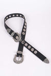 Engraved Double Buckle Fashion Belt