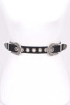 Engraved Double Buckle Fashion Belt