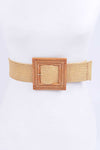 Faux Bamboo Buckle Stretch Belt