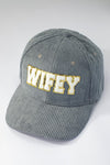 Wifey corduroy baseball cap