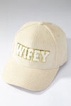 Wifey corduroy baseball cap