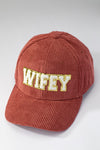 Wifey corduroy baseball cap