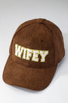 Wifey corduroy baseball cap