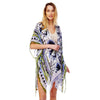 DIONA J TIE DYE FASHIONABLE KIMONO COVER UP CARDIGAN ONE SIZE COLOR LAVENDER