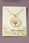 B A C K IN S T O C K Birth month dried flower NECK