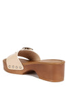 Mindy Buckle Strap Leather Slip Ons