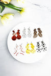 THREE DROP SPORTS BALL ACRYLIC POST EARRING