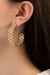 watch band hoop earrings