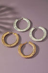 Mesh chain hoop earrings