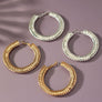Mesh chain hoop earrings