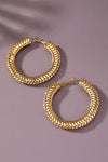 Mesh chain hoop earrings