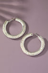 Mesh chain hoop earrings