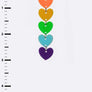 Rainbow Color Heart Drop Acrylic Earrings