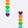 Rainbow Color Heart Drop Acrylic Earrings
