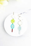 SPORTS BALL UNIFORM ACRYLIC DROP HOOK EARRING