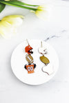 SPORTS BALL UNIFORM ACRYLIC DROP HOOK EARRING