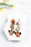 SPORTS BALL UNIFORM ACRYLIC DROP HOOK EARRING