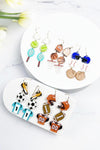 SPORTS BALL UNIFORM ACRYLIC DROP HOOK EARRING