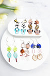 SPORTS BALL UNIFORM ACRYLIC DROP HOOK EARRING