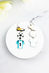 SPORTS BALL UNIFORM ACRYLIC DROP HOOK EARRING