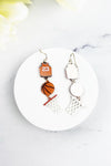 SPORTS BALL UNIFORM ACRYLIC DROP HOOK EARRING