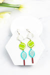 SPORTS BALL UNIFORM ACRYLIC DROP HOOK EARRING