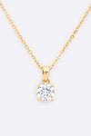 5mm Cubic Zirconia Pendant Necklace