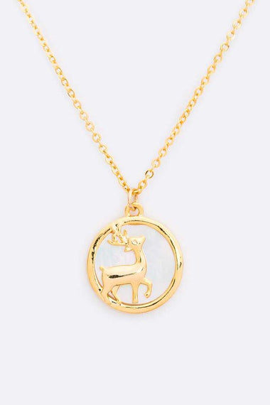 Reindeer Petite Pendant Necklace