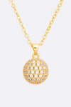 CZ Disco Ball Pendant Necklace