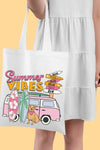 SUMMER VIBES POLYESTER TOTE BAG