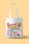 SUMMER VIBES POLYESTER TOTE BAG