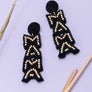 Diona J Mother's Day Earring Seed Beaded MAMA Dangle Earrings Long Statement Beaded Mom Jewelry Birthday Mother's Day Gifts for Her