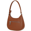 DIONA J SMOOTH CHAIN LINK DESIGN SHOULDER BAG COLOR BROWN