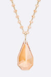 Large Teardrop Long Pendant Necklace