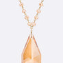 Large Teardrop Long Pendant Necklace
