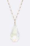 Large Teardrop Long Pendant Necklace