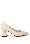 Casey Metallic Detail Block Heel Pumps